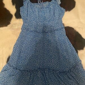Blue Polka Dot Kids Dress